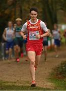 12 December 2021; Pol Oriach of Spain competes in the Under 20 Men's event during the SPAR European Cross Country Championships Fingal-Dublin 2021 at the Sport Ireland Campus in Dublin. Photo by Ramsey Cardy/Sportsfile