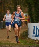 12 December 2021; Edouard Morin-Luzuy of France competes in the Under 20 Men's event during the SPAR European Cross Country Championships Fingal-Dublin 2021 at the Sport Ireland Campus in Dublin. Photo by Ramsey Cardy/Sportsfile