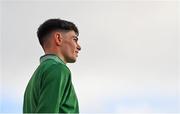 12 December 2021; Silver medalist Darragh Mcelhinney of Ireland during the U23 Men's 8000m medal ceremony at the SPAR European Cross Country Championships Fingal-Dublin 2021 at the Sport Ireland Campus in Dublin Photo by Ramsey Cardy/Sportsfile