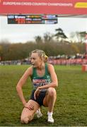 12 December 2021; Jodie McCann of Ireland after finishing 49th in the Under 23 Women's event during the SPAR European Cross Country Championships Fingal-Dublin 2021 at the Sport Ireland Campus in Dublin. Photo by Ramsey Cardy/Sportsfile