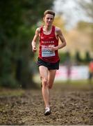 12 December 2021; Jakob Dybdal Abrahamsen of Denmark competes in the Senior Men's race during the SPAR European Cross Country Championships Fingal-Dublin 2021 at the Sport Ireland Campus in Dublin. Photo by Ramsey Cardy/Sportsfile