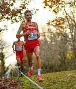 12 December 2021; Raul Celada of Spain competes in the Senior Men's race during the SPAR European Cross Country Championships Fingal-Dublin 2021 at the Sport Ireland Campus in Dublin. Photo by Ramsey Cardy/Sportsfile