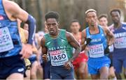 12 December 2021; Hiko Tonosa Haso of Ireland competing in the Senior Men's 10,000m during the SPAR European Cross Country Championships Fingal-Dublin 2021 at the Sport Ireland Campus in Dublin. Photo by Ramsey Cardy/Sportsfile