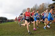12 December 2021; Joey Hadorn of Switzerland competes in the Senior Men's race during the SPAR European Cross Country Championships Fingal-Dublin 2021 at the Sport Ireland Campus in Dublin. Photo by Ramsey Cardy/Sportsfile