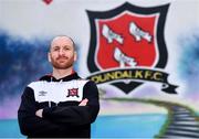 13 December 2021; Newly appointed Dundalk head coach Stephen O'Donnell stands for a portrait during a Dundalk media conference at Oriel Park in Dundalk, Louth. Photo by Ben McShane/Sportsfile