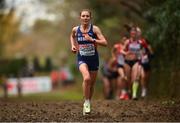 12 December 2021; Mathilde Theisen of Norway competes in the Senior Women's race during the SPAR European Cross Country Championships Fingal-Dublin 2021 at the Sport Ireland Campus in Dublin. Photo by Ramsey Cardy/Sportsfile