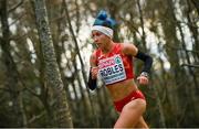 12 December 2021; Carolina Robles of Spain competes in the Senior Women's race during the SPAR European Cross Country Championships Fingal-Dublin 2021 at the Sport Ireland Campus in Dublin. Photo by Ramsey Cardy/Sportsfile