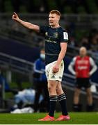 11 December 2021; Ciarán Frawley of Leinster during the Heineken Champions Cup Pool A match between Leinster and Bath at Aviva Stadium in Dublin. Photo by Harry Murphy/Sportsfile