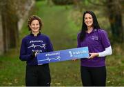 13 December 2021;  Irish running legend, Sonia O’Sullivan, left, and Jessie Barr, Team Ireland performance sports psychologist is pictured launching the Irish Life Health 'Runuary' 2022 programme to support runners, of all levels to run January and not let it run them. Jessie is part of the specialist team along with a physiotherapist, nutritionist and qualified running coaches who will support runners when they sign up, free of charge at irishlifehealth.ie/runuary. Starting on January 1st, the programme encourages beginners to the more experienced runners, to commit to a training plan, to help them reach a target distance of 5km, 5-miles or 10-miles to be completed on January 31st. Photo by David Fitzgerald/Sportsfile