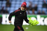 12 December 2021; Munster performance psychologist Caroline Currid before the Heineken Champions Cup Pool B match between Wasps and Munster at Coventry Building Society Arena in Coventry, England. Photo by Stephen McCarthy/Sportsfile