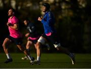 14 December 2021; Caelan Doris, right, and Rónan Kelleher during a Leinster Rugby squad training session at UCD in Dublin. Photo by Harry Murphy/Sportsfile