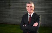 17 December 2021; Republic of Ireland manager Stephen Kenny stands for a portrait before a UEFA Nations League draw media briefing at FAI Headquarters in Abbotstown, Dublin. Photo by Seb Daly/Sportsfile