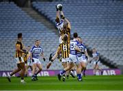 18 December 2021; James Burke of Naas wins possession in midfield during the AIB Leinster GAA Football Senior Club Championship Semi-Final match between Shelmaliers and Naas at Croke Park in Dublin. Photo by Ray McManus/Sportsfile