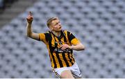 18 December 2021; Aaron Murphy of Shelmaliers celebrates kicking a point during the AIB Leinster GAA Football Senior Club Championship Semi-Final match between Shelmaliers and Naas at Croke Park in Dublin. Photo by Seb Daly/Sportsfile