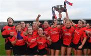 18 December 2021; Oulart the Ballagh celebrate with the cup after the 2020 AIB All-Ireland Senior Club Camogie Championship Final match between Sarsfields and Oulart the Ballagh at UMPC Nowlan Park, Kilkenny. Photo by Eóin Noonan/Sportsfile