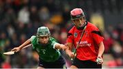 18 December 2021; Shelley Kehoe of Oulart the Ballagh in action against Tara Kenny of Sarsfields during the 2020 AIB All-Ireland Senior Club Camogie Championship Final match between Sarsfields and Oulart the Ballagh at UMPC Nowlan Park, Kilkenny. Photo by Eóin Noonan/Sportsfile