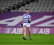 18 December 2021; Eamonn Callaghan of Naas celebrates a last minute free during the AIB Leinster GAA Football Senior Club Championship Semi-Final match between Shelmaliers and Naas at Croke Park in Dublin. Photo by Ray McManus/Sportsfile