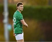 18 December 2021; Michael Moloney of Ireland during the U20's International match between Ireland and Italy at UCD Bowl in Dublin. Photo by Piaras Ó Mídheach/Sportsfile