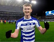 18 December 2021; James Burke of Naas celebrates after his side's victory in the AIB Leinster GAA Football Senior Club Championship Semi-Final match between Shelmaliers and Naas at Croke Park in Dublin. Photo by Seb Daly/Sportsfile