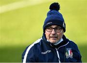 18 December 2021; Italy head coach Massimo Brunello before during the U20's International match between Ireland and Italy at UCD Bowl in Dublin. Photo by Piaras Ó Mídheach/Sportsfile