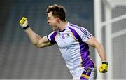 18 December 2021; Cian O’Connor of Kilmacud Crokes celebrates after scoring his side's first goal during the AIB Leinster GAA Football Senior Club Championship Semi-Final match between Portarlington and Kilmacud Crokes at Croke Park in Dublin. Photo by Seb Daly/Sportsfile