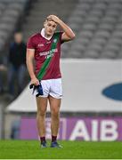 18 December 2021; Patrick O'Sullivan of Portarlington after his side's defeat during the AIB Leinster GAA Football Senior Club Championship Semi-Final match between Portarlington and Kilmacud Crokes at Croke Park in Dublin. Photo by Seb Daly/Sportsfile