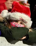 18 December 2021; A young Munster supporter during the Heineken Champions Cup Pool B match between Munster and Castres Olympique at Thomond Park in Limerick. Photo by Brendan Moran/Sportsfile