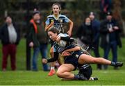 18 December 2021; Aisling Kelly of Navan RFC in action against Dundalk RFC during the plate after the Bank of Ireland Leinster Rugby 18s Girls' Plate Final match between Dundalk RFC and Navan RFC at Carlow IT in Carlow. Photo by Matt Browne/Sportsfile