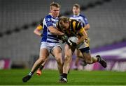 18 December 2021; James Cash of Shelmaliers in action against Colm Joyce of Naas during the AIB Leinster GAA Football Senior Club Championship Semi-Final match between Shelmaliers and Naas at Croke Park in Dublin. Photo by Seb Daly/Sportsfile
