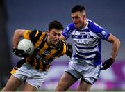 18 December 2021; Eoghan Nolan of Shelmaliers is tackled by Eoin Doyle of Naas during the AIB Leinster GAA Football Senior Club Championship Semi-Final match between Shelmaliers and Naas at Croke Park in Dublin. Photo by Ray McManus/Sportsfile
