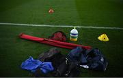 18 December 2021; Training equipment on the side of the pitch before the AIB Leinster GAA Football Senior Club Championship Semi-Final match between Shelmaliers and Naas at Croke Park in Dublin. Photo by Ray McManus/Sportsfile