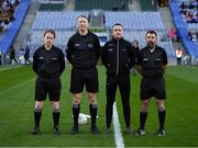 18 December 2021; Referee Séamus Mulhare and his officials before the AIB Leinster GAA Football Senior Club Championship Semi-Final match between Shelmaliers and Naas at Croke Park in Dublin. Photo by Ray McManus/Sportsfile