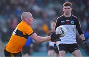 19 December 2021; Kieran Donaghy of Austin Stacks in action against Eoin Murphy of Newcastlewest during the AIB Munster GAA Football Senior Club Football Championship Semi-Final match between Austin Stacks and Newcastle West at Austin Stack Park in Tralee, Kerry. Photo by Brendan Moran/Sportsfile