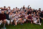 19 December 2021; The Slaughtneil team celebrate after the AIB Ulster GAA Hurling Senior Club Championship Final match between Ballycran and Slaughtneil at Corrigan Park in Belfast. Photo by Ramsey Cardy/Sportsfile