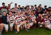 19 December 2021; The Slaughtneil team celebrate after the AIB Ulster GAA Hurling Senior Club Championship Final match between Ballycran and Slaughtneil at Corrigan Park in Belfast. Photo by Ramsey Cardy/Sportsfile