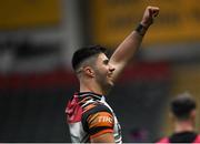19 December 2021; Dan Kelly of Leicester Tigers after his side's victory in the Heineken Champions Cup Pool B match between Leicester Tigers and Connacht at Mattioli Woods Welford Road in Leicester, England. Photo by Harry Murphy/Sportsfile