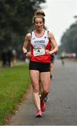 19 December 2021; Heather Lewis of Great Britain competing in the Senior Women’s 35k Walk at the Irish Life Health National 35km Race Walks Championship at Saint Anne's Park in Raheny, Dublin. Photo by Seb Daly/Sportsfile