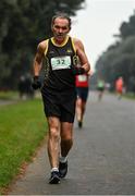 19 December 2021; Danny Sharkey of Letterkenny AC competing in the Men’s Masters 10k Walk at the Irish Life Health National 35km Race Walks Championship at Saint Anne's Park in Raheny, Dublin. Photo by Seb Daly/Sportsfile