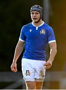 18 December 2021; Filippo Lazzarin of Italy during the U20's International match between Ireland and Italy at UCD Bowl in Dublin. Photo by Piaras Ó Mídheach/Sportsfile