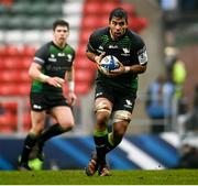 19 December 2021; Jarrad Butler of Connacht during the Heineken Champions Cup Pool B match between Leicester Tigers and Connacht at Mattioli Woods Welford Road in Leicester, England. Photo by Harry Murphy/Sportsfile