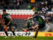19 December 2021; Jack Carty of Connacht kicks a penalty during the Heineken Champions Cup Pool B match between Leicester Tigers and Connacht at Mattioli Woods Welford Road in Leicester, England. Photo by Harry Murphy/Sportsfile