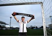 21 December 2021; Dundalk New Signing John Martin poses for a portrait after he was unveiled at Oriel Park in Dundalk, Louth.  Photo by David Fitzgerald/Sportsfile