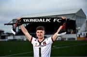 21 December 2021; Dundalk New Signing John Martin poses for a portrait after he was unveiled at Oriel Park in Dundalk, Louth.  Photo by David Fitzgerald/Sportsfile