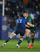 3 December 2021; Peter Robb of Connacht is tackled by Robbie Henshaw of Leinster during the United Rugby Championship match between Leinster and Connacht at the RDS Arena in Dublin. Photo by Sam Barnes/Sportsfile