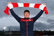 22 December 2021; Joe Redmond poses for a portrait during a St Patrick's Athletic media event at Richmond Park in Dublin. Photo by Piaras Ó Mídheach/Sportsfile