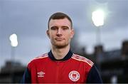 22 December 2021; Mark Doyle poses for a portrait during a St Patrick's Athletic media event at Richmond Park in Dublin. Photo by Piaras Ó Mídheach/Sportsfile