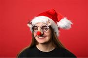 23 December 2021; Izzy Atkinson during a Christmas Republic of Ireland Women photoshoot at Castleknock Hotel in Dublin. Photo by Stephen McCarthy/Sportsfile