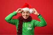 23 December 2021; Katie McCabe during a Christmas Republic of Ireland Women photoshoot at Castleknock Hotel in Dublin. Photo by Stephen McCarthy/Sportsfile