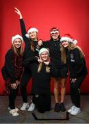 23 December 2021; Players, from left, Emily Whelan, Kyra Carusa, Jessie Stapleton, Jessica Ziu and Izzy Atkinson during a Christmas Republic of Ireland Women photoshoot at Castleknock Hotel in Dublin. Photo by Stephen McCarthy/Sportsfile