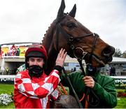 27 December 2021; Jockey Jack Kennedy with Mighty Paddy Power Future Champions Novice Hurdle on day two of the Leopardstown Christmas Festival at Leopardstown Racecourse in Dublin. Photo by Eóin Noonan/Sportsfile